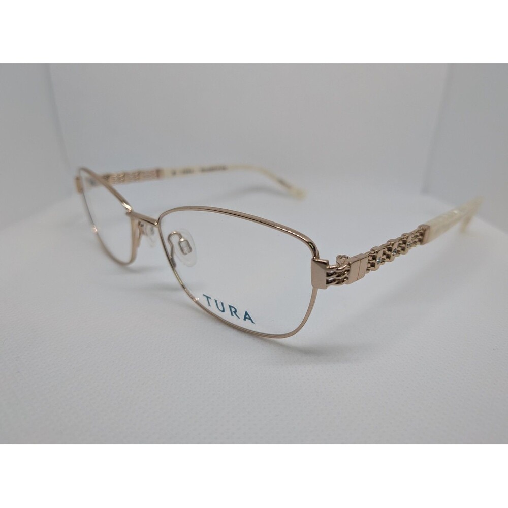 Tura R574 Gold & Ivory Women’s Eyeglass Frames - 52-16-140